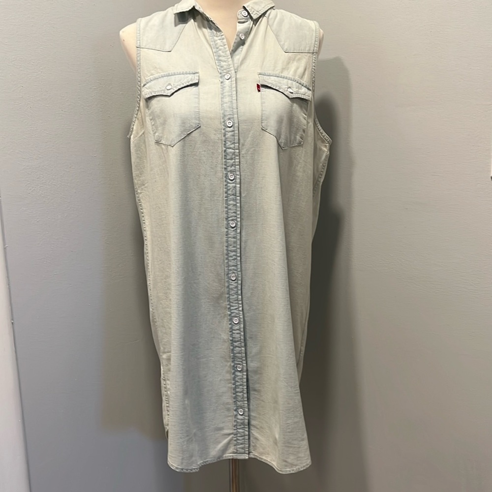 NWT Levi’s Women’s Large Shirt Dress 100% Cotton